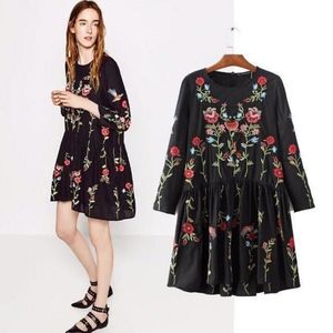 Zara Floral Embroidered Dress